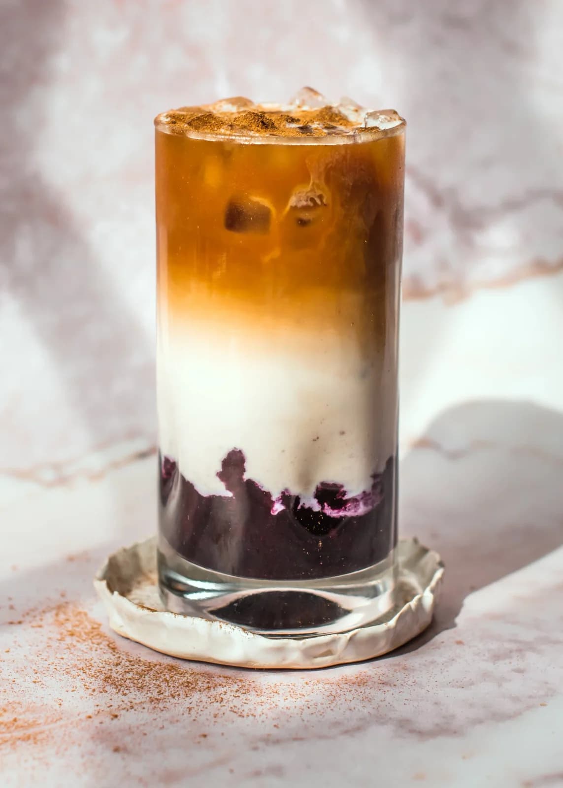 Blueberry Iced Latte at Elite Courts