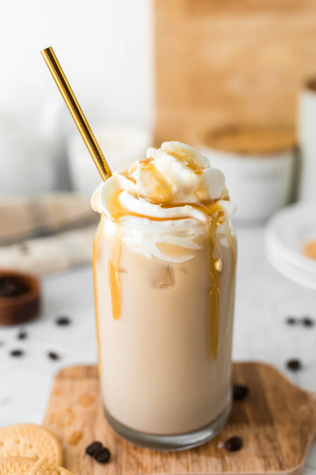 Salted Caramel Iced Latte at Elite Courts